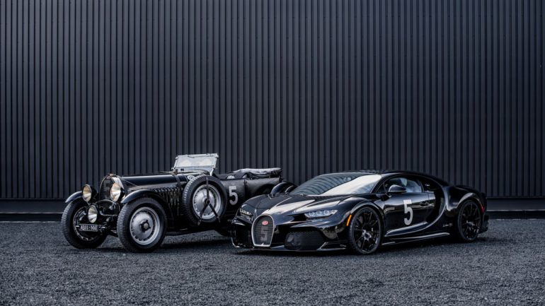 Bugatti’s First Le Mans Race Car Celebrated in Hommage T50S Sur Mesure Chiron Super Sport