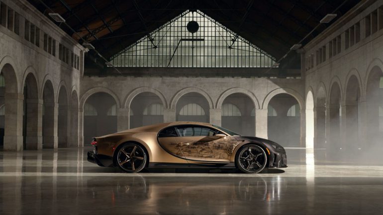 Bugatti Chiron Golden Era Pushes Bespoke Envelope with Hand-Drawn Sketched Paintwork