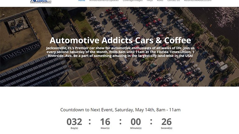 New Internet Face and Informational Portal for Automotive Addicts Cars & Coffee Launched