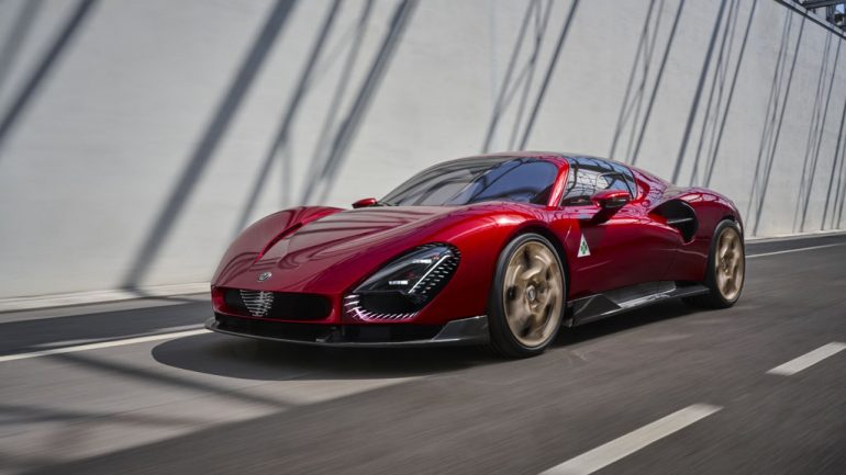 Alfa Romeo 33 Stradale Supercar Debuts with Gas and EV Versions