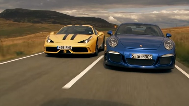 Ferrari 458 Speciale vs. Porsche 911 GT3: Comparison Review Video