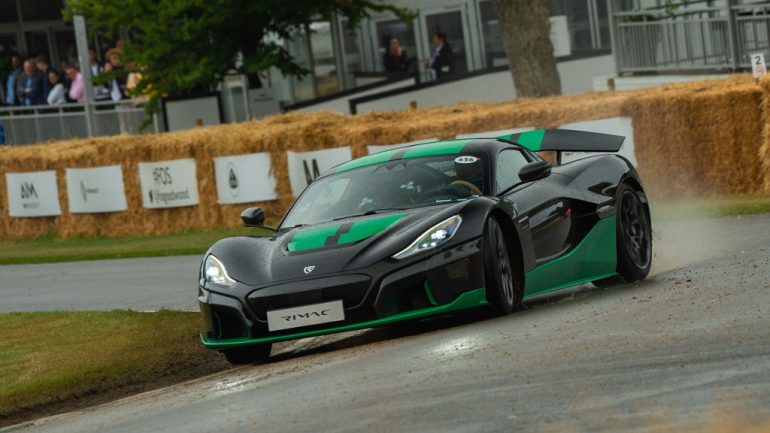 Rimac Nevera Sets Production Car Hillclimb Record at 2023 Goodwood Festival of Speed