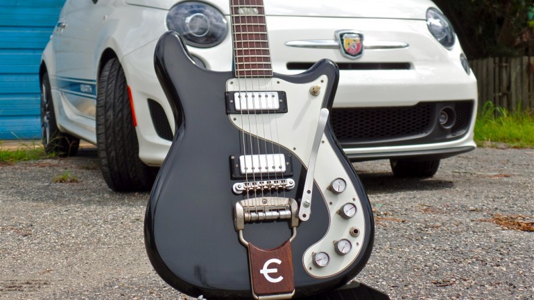 Cars and Guitars: 50 Years of Mediterranean Greatness – 1964 Epiphone Crestwood Custom and the 2014 Fiat 500c Abarth