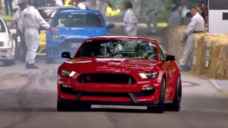 The Stig Dances in New Ford Mustang Shelby GT350R at Goodwood Festival of Speed 2015: Video