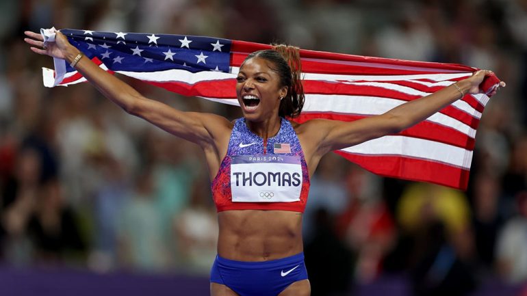 Team Toyota Celebrates Gabby Thomas’s Gold Medal Triumph at the Paris Olympics