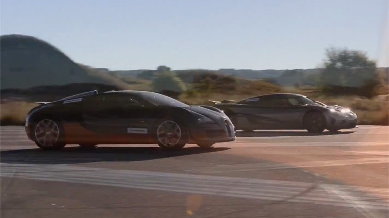 Bugatti Veyron Vitesse vs. Koenigsegg Agera R – Video